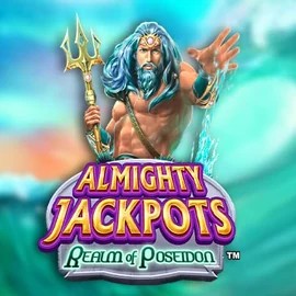 Almighty Jackpots – Realm of Poseidon logo – Jackpots by Novomatic at RockWin Casino