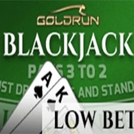 Blackjack Low Bets slot logo by Holland Power Gaming at RockWin Casino