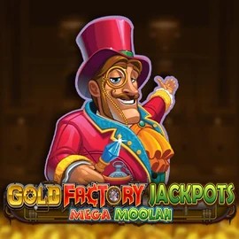 Play Gold Factory Jackpots Mega Moolah slot by Aurum Signature Studios on rockswin.com