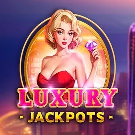 Luxury Jackpots slot logo by Triple Cherry at RockWin Casino
