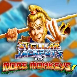 Stellar Jackpots with More Monkeys casino game by Lightning Box Game – featured logo at RockWin Casino