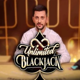 Official Live Casino logo: Unlimited Blackjack by Ezugi at RockWin Casino